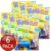 6 x Bubble Gun Maker Set Automatic Toy Kids Outdoor Fun Batteries Included 3xAAA