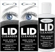 The Eye Doctor Lid Cleanser Twin Pack - Eyelid Cleanser Remove Debris Dirt & Make-up from Eyelids - Suitable for Sensitive Eyes - Contains Argan Oil Coconut Oil & Micellar Water 2X 100ml Bottles