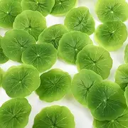 ABOOFAN 30pcs Realistic Artificial Leaves Fake Lily Pads Pond Decor for Fish Tank Aquarium
