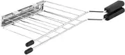 Generic Toast Slice Holder Bread Toast Rack Portable Kitchen Tool Heavy Duty Griddle Warming Rack Sandwich Cage for Baking Household, Black