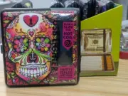 Smokezilla Cigarette Case W/Built In USB Rechargeable Coil Lighter Color Skull