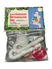 Holiday CHRISTMAS JOY Vintage 1980 Sequin Bead Ornament Craft Kit Letters