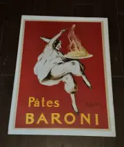 Pates Baroni Vintage Poster Ad Size 18" X 24"