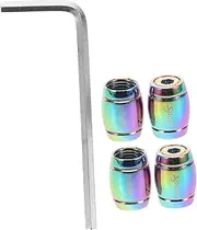 Tire Air Cap 4pcs Breathable Valve Stem Caps Gasket Prevent Air Leaks Dust Enhance Vehicle Aesthetics