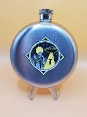 Round Hip Pocket Roswell Area 51 Medallion 5 Oz. Flask