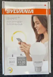 SYLVANIA General Lighting 74696 SMART+ A19 OFD Soft White 10 Year LED Bulb,1