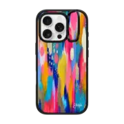 iPhone 16 Pro Impact Ring Stand Case MagSafe Compatible EttaVee Summer Brushstroke