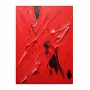 Red Abstract Painting Canvas Print