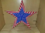RED WHITE BLUE Paper Star Hanging Lantern Lamp (Light Cord Is NOT Included) #4