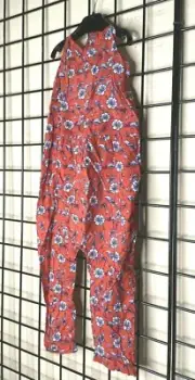 NEW NWT Slate Red floral Adorable drop crotch Jumpsuit-Mii love Mu 5Y fit 5/6Y