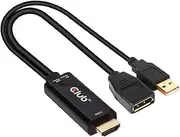 Club3D CAC-1331 - HDMI to DisplayPort 1.2 4K60Hz M/F Active Adapter