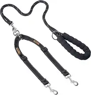 Mighty Paw Double Dog Leash | Dual Dog Leash, Two Dog Leash, Multiple Dog Leash for 2 Dogs, Double Leash for Dogs, Leash Splitter for Large and Small Dogs, 2 Dog Leash, Double Clip Dog Leash Coupler