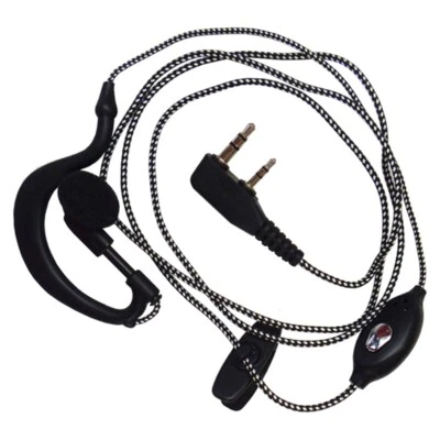 Two Way Radio UV5R Woven Earpiece 2-pin for Portable Security Walkie-talkies