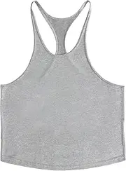 [PHJTOMK] Men's Y-Back Bodybuilding Stringer Tank Tops Y-Back Gym Fitness Workout T Shirts Gym Fitness Men Workout Training Top
