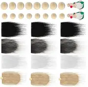 UPKOCH 1Set DIY Fluffy Gnome Beard Craft Kit Faux Fur Dwarf Beards Balls for Christmas Weddings Valentine's Day Decor for Handmade Gnome Projects