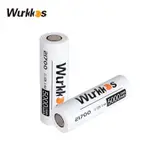WURKKOS 3.7V 21700 可充電電池 5000MAH 動力電池 21700(帶 SM11 手電筒)