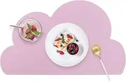 BYUNER Silicone Mat Placemat Silicon Food Mat Tablemats Cloud Placemat Table Mats Placemats Portable Place Mat Heat Resistant Pink 47.4 * 26.7 cm
