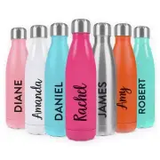 Personalised Double Wall Water Bottle Sports Drinks Thermal Flask Insulated