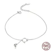 925 Sterling Silver Bell And Cat Anklets For Women