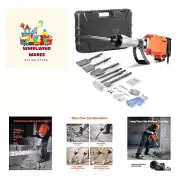 Demolition Jack Hammer, MAX Heavy Duty, 1350 BPM Concrete Breaker 6pcs Chisel...