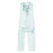 [Blumarine] Blumarine Chiffon Top 44 IT BLUE