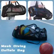 Mesh Diving Duffels Bag Large Capacity Collapsible Football Sports Storage Bag