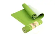 Powertrain TPE Yoga Exercise Mat Home Gym Pilates Fitness 8mm Thick in Green