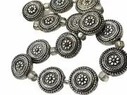 Silver Metal Flat Round Flower Beads 10mm Bead Gallery