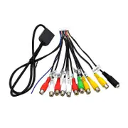 Car Stereo Radio Rca Output Cable Wire Aux-in Adapter Subwoofer/amplifier 3.5mm Female 20pins Harne As shown