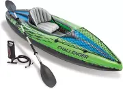 Intex Challenger Sports K1 Kayak Inflatable 1 Person Raft Lake Paddle Boat