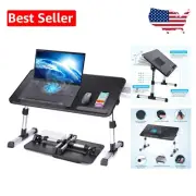 Foldable Laptop Stand with Cooling Fan - Ideal for Bed, Sofa, and Floor Use