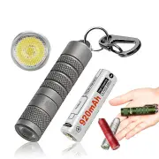 Lumintop Silver Fox 2.0 760LM EDC LED Keychain Flashlight with 14500 USB-C Charging Battery, Powerful Magnetic Tail Mini