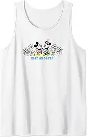 [Disney] Mickey Classic Mickey And Minnie Keep On Lovin Floral Tank Top