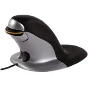 NEW Fellowes Penguin Ambidextrous Vertical Mouse Wired Large Black/Grey