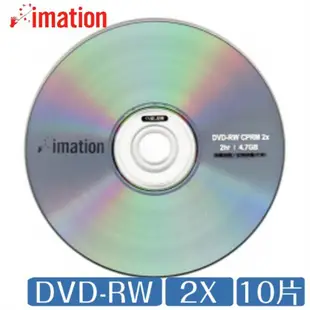 【Imation怡敏信】2X DVD-RW 4.7GB DVD光碟 10片桶裝 支援CPRM