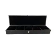 Leatherkart Leather Watch Holder (5 watches) - Black