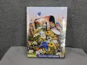 500 Piece Springbok Puzzle Blue Birds 2018 Made in the USA, Mailbox And Flowers