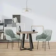 Dining Chairs 2 pcs Light Grey Velvet,Kitchen & Dining Room Chairs-344845