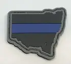 NSW Thin Blue Line, Police Rubber / PVC Patch, State, Hook Rear, TBL