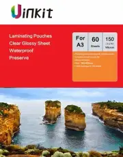 60 Sheets Heat A3 Laminating Pouches 303x426mm Sheets 150Micron75x2 - Uinkit