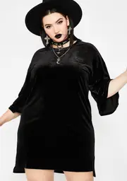 Cryptic Veil Velvet Dress