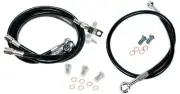 Streamline Steel Braided Brake Lines Black +1" Front +8" Rear Yamaha Raptor 700