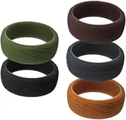 [Vaveren] Stackable Silicone Wedding Rings for Women - Set of 5