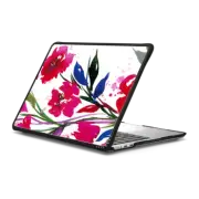 MacBook Air 13-inch (M2 - M4) Impact Case POCKETFUL OF POSIES Pink Red Teal Green, Floral Watercolor Painting Flowers Colorful Art Girly Pretty Spring Summer Garden Whimsical Fuchsia Bold Feminine Chic Lovely Romantic Design