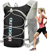 Running Water Vest | Lightweight Hydration Vest Backpack | Waterproof Mesh Lightweight Breathable Bag for Outdoor Activities Long-Distance Hiking Camping Phones Keys Snacks Adventures Hunting