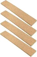 4pcs Self-Adhesive Cork Strip Wall Sticker Natural Memo Board Strip for Office Home Decor Photo Wall Non-Slip Bulletin Board Cork