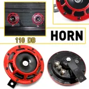 2x 12V 115DB Super Loud Train Horn Waterproof Motorcycle Car Truck SUV Boat Red (for: Mazda)