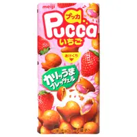 在飛比找PChome24h購物優惠-明治製果 PUCCA草莓風味餅乾 (39g)