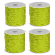 4 Rolls Nylon String Cord 45 Yards 0.8mm Nylon Cord Beading, Fruit Green