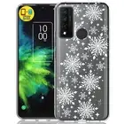 Slim Case for TCL 20 XE, Snow Flake Clear 2 Print, With Glass Screen, US